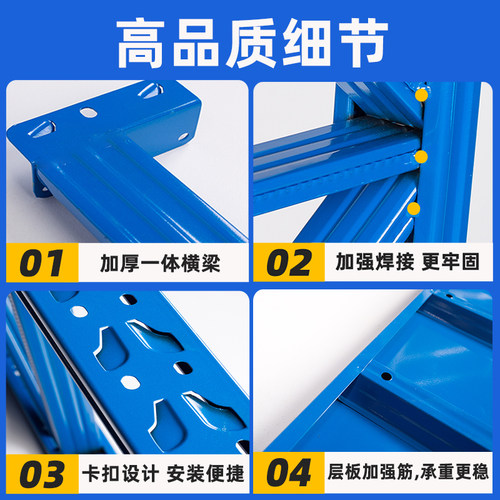 仓库货架置物架多层重型商用仓储展示架超强重型承重架子储物架 - 图1