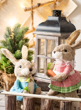 慕空间尼龙编织彼得兔装饰摆件