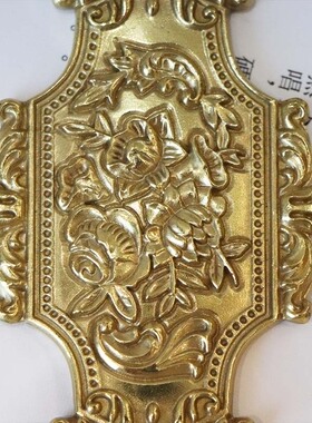 法式复古高级黄铜材质手工打造轻奢家居装饰金色雕花精美上墙挂钩