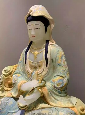 阿富汗玉观音如意观音像68cm