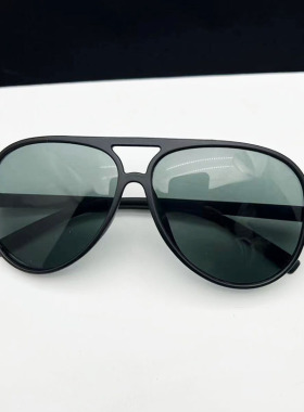 墨镜时尚潮流款男新款2024年玻璃镜片中框太阳镜蛤蟆款大脸带不了