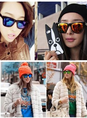 彩色水银反光墨镜男女元以下批发