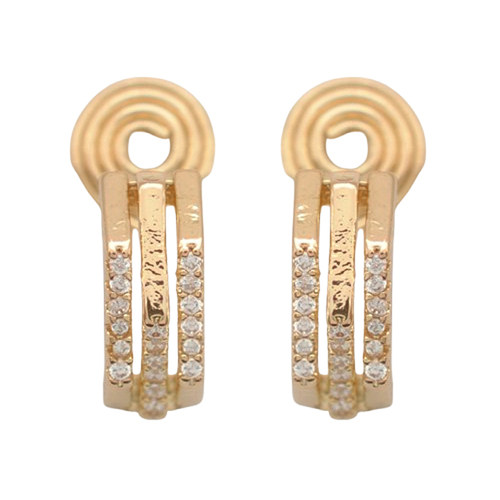 锆石微镶闪钻半弧形无耳洞蚊香盘耳夹女精致高级感气质无痛耳饰新 - 图3