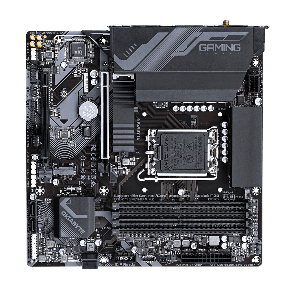 Gigabyte B760M GAMING X WIFI6E GEN5 D4/D5 Magic Eagle computer motherboard