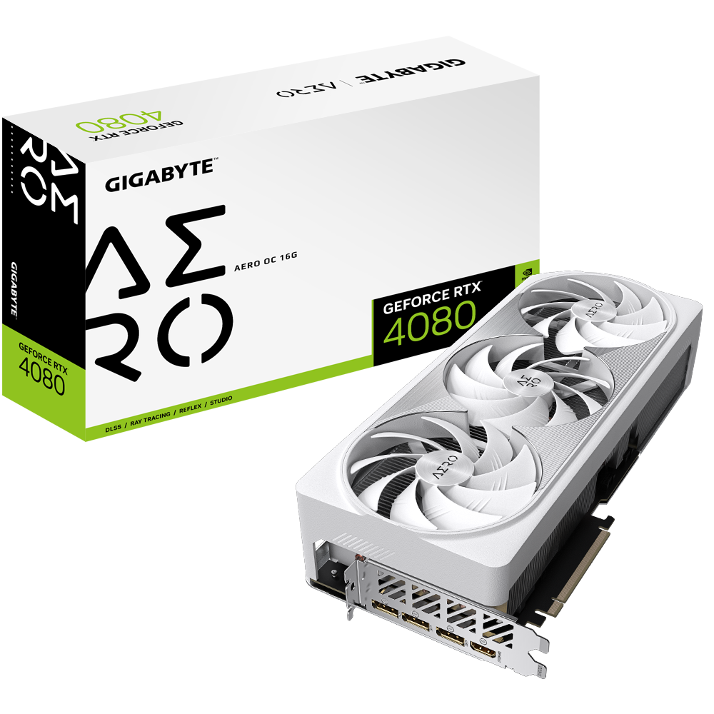 Gigabyte/技嘉 RTX4080 Aero oc 16G 雪鹰三风扇 电竞游戏显卡 - 图0