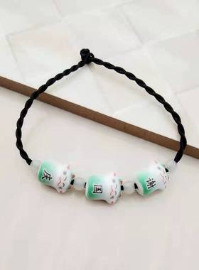 招财猫名字手链陶瓷闺蜜情侣