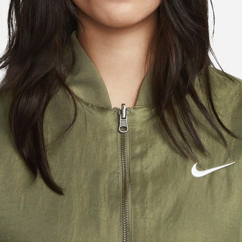 Nike Reversible Women's Cotton Clothes 2023 Spring New Sportswear Warm Casual Stand Collar Jacket DV7877-222