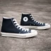 Giày converse giày nữ 2019 mới 1970s Samsung tiêu chuẩn giày vải cao cổ điển màu đen 162050C - Plimsolls