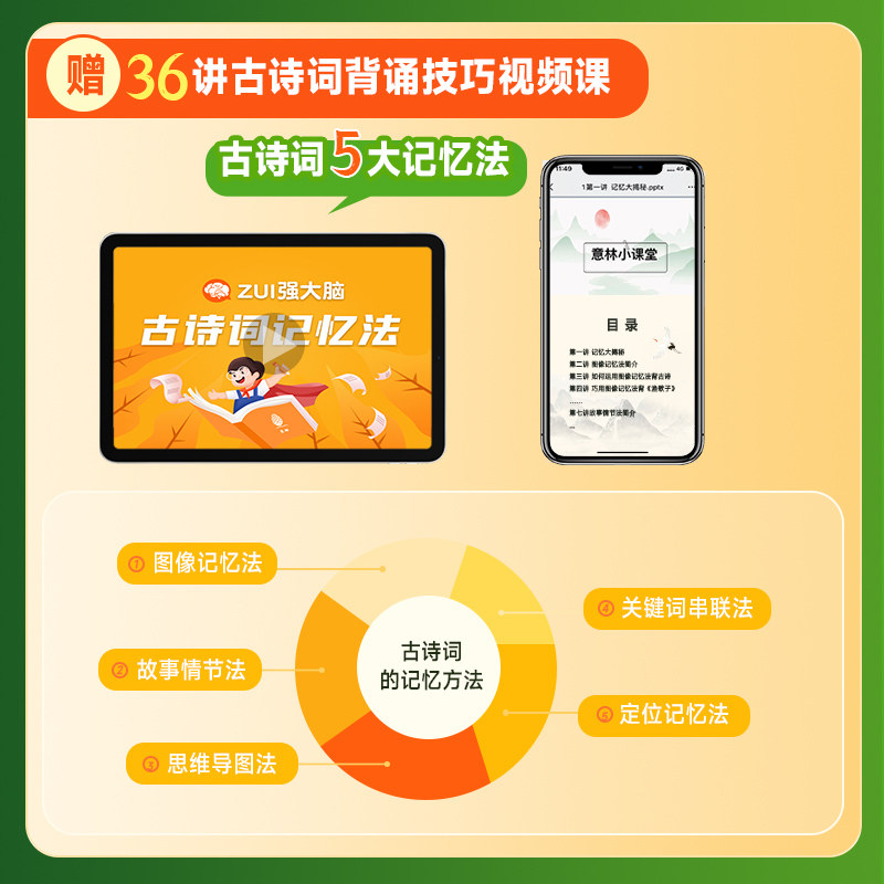 意林大语文小学生必背古诗词129首上下册+小学生必背文言文全3册小学一二三四五六年级小古文100课上下册语文书同步