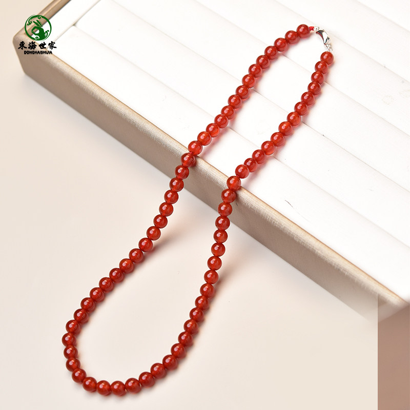 红玛瑙项链女男东海水晶玉髓翡翠宝玉石散珠子锁骨链吊坠玛瑙项链,淘宝优惠券,粉丝福利购,淘宝优惠卷