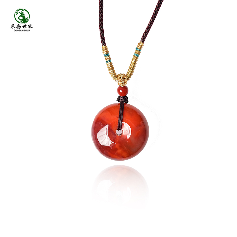 南红吊坠女男水晶玛瑙翡翠玉石散珠项坠挂绳红玛瑙平安扣项链挂件,淘宝优惠券,粉丝福利购,淘宝优惠卷
