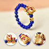 Donghai Shijia Lapis Lazuli 925 Silver Lion Dance Ring