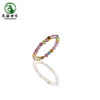 Donghai Shijia Tourmaline 999 Pure Gold Single Bead Ring