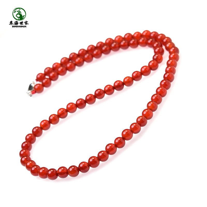 红玛瑙项链女男东海水晶玉髓翡翠宝玉石散珠子锁骨链吊坠玛瑙项链,淘宝优惠券,粉丝福利购,淘宝优惠卷