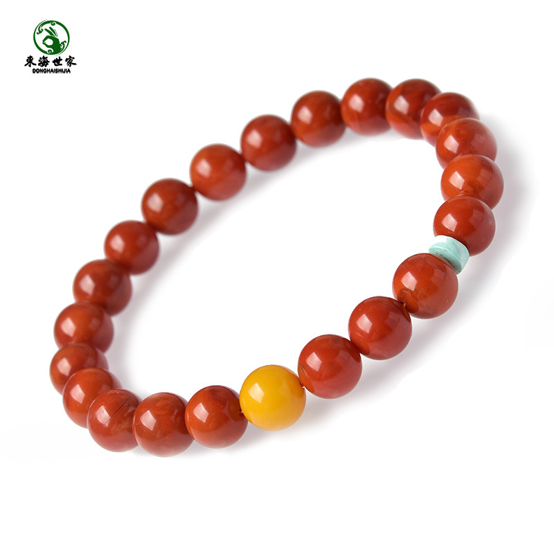 南红手串东海水晶宝玉石单散珠子满肉火焰纹红玛瑙蜜蜡绿松石手链,淘宝优惠券,粉丝福利购,淘宝优惠卷
