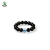 Black gold obsidian ring for men and women East China Sea agate chalcedony jade crystal south red ice species aquamarine single bead ring