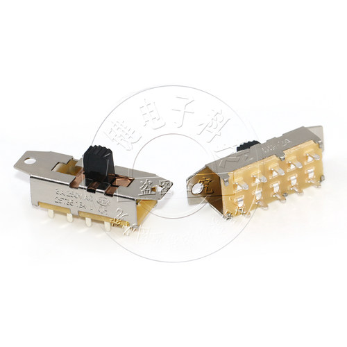 SS-24H06(2P4T)10脚拨动  立式直插波动4档直竖滑动开关电源 - 图3