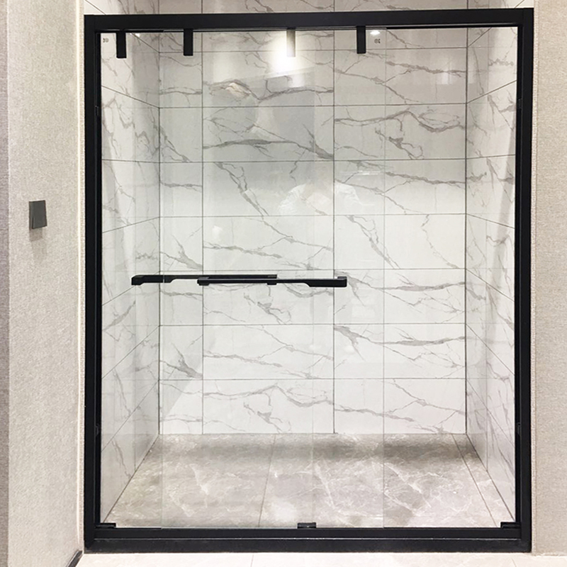 锦潮淋浴房卫生间家用钢化玻璃门防爆膜防水极窄一字型玻璃隔断