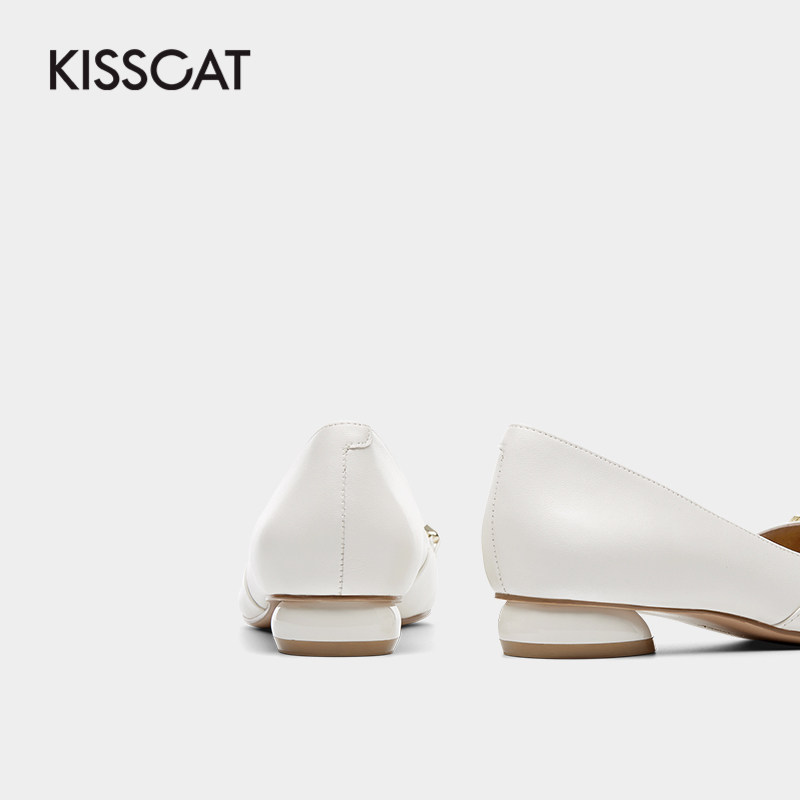 接吻猫2020年秋季新款简约平底鞋 kisscat单鞋