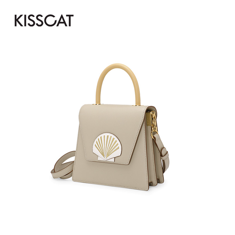 接吻猫春秋季新款优雅风琴包斜挎包 kisscat女士包袋
