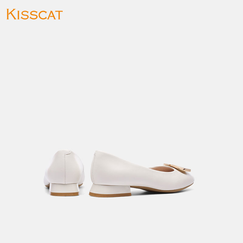 接吻猫2020秋季新款舒适圆头单鞋 kisscat单鞋
