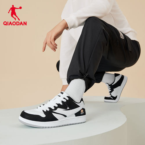 乔丹板鞋男鞋2026春季新款鞋子黑白薄底鞋运动鞋休闲鞋学生平板鞋-图3