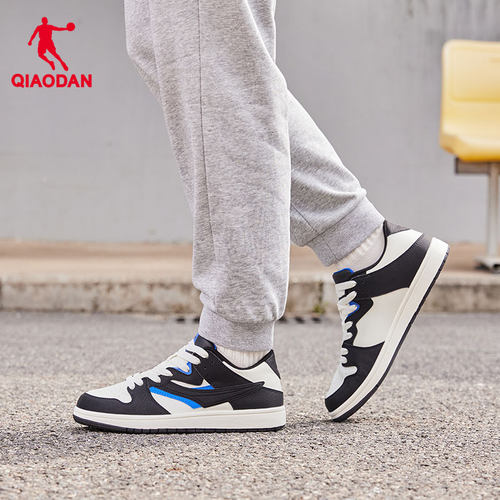 乔丹板鞋男鞋2026春季新款鞋子黑白薄底鞋运动鞋休闲鞋学生平板鞋-图2