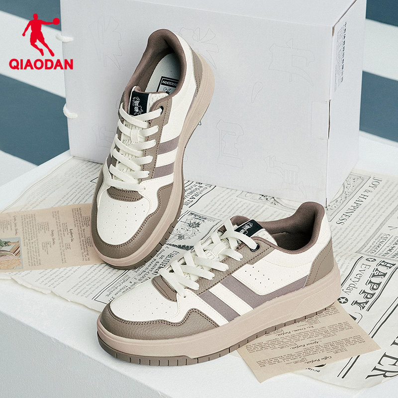 乔丹棕色厚底增高休闲鞋子商场同款男板鞋2025年冬季新品百搭鞋子,淘宝优惠券,粉丝福利购,淘宝优惠卷