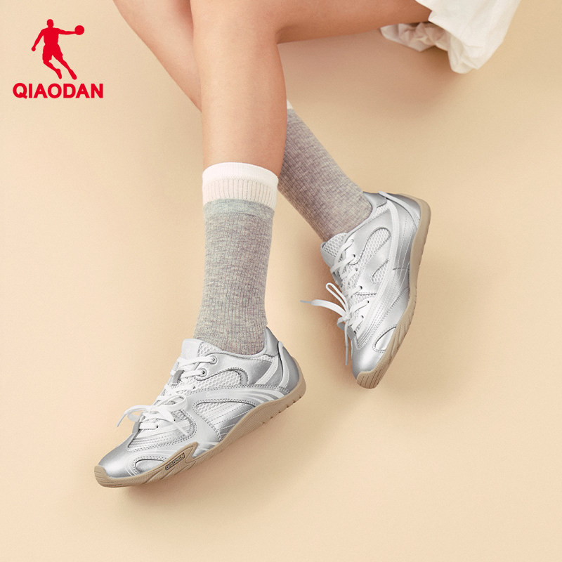 乔丹芭蕾鞋复古银色休闲鞋女运动鞋2026春季新款薄底德训鞋女鞋子,淘宝优惠券,粉丝福利购,淘宝优惠卷