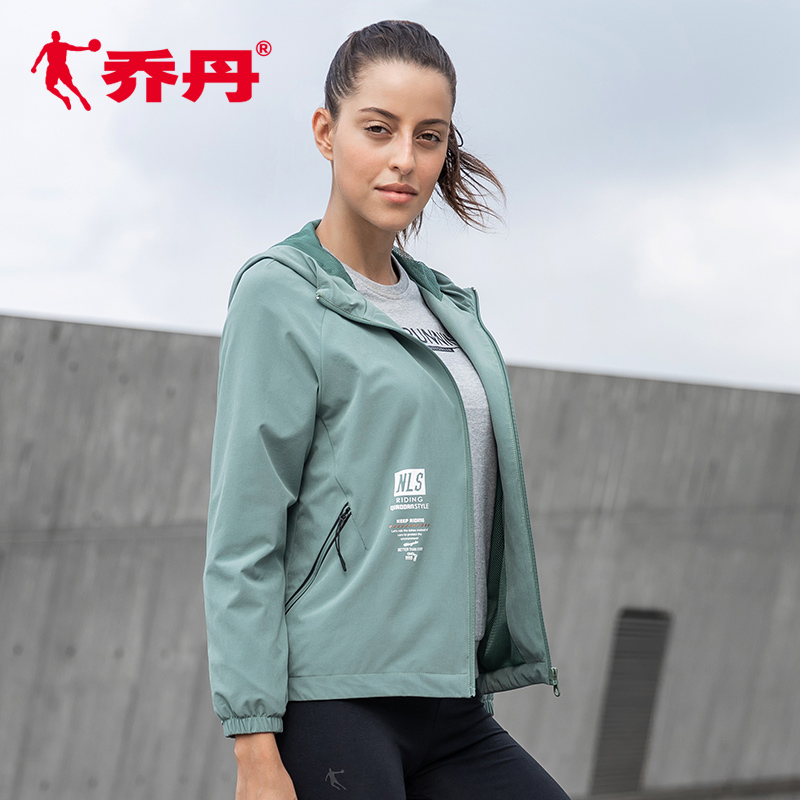 秋季新款连帽单层风衣运动上衣女防晒衣 2018 乔丹女装运动风衣女 秋季新款连帽单层风衣运动上衣女防晒衣 2018 乔丹女装运动风衣女