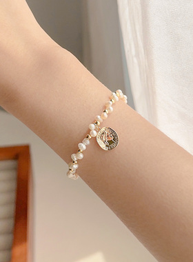 高级感巴洛克不规则淡水珍珠手链
