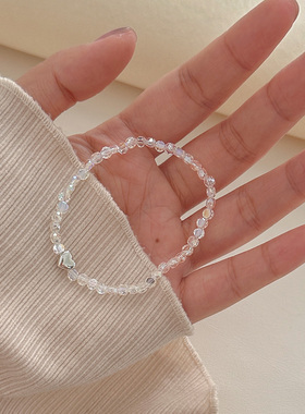 高级感爱心超闪手串小众设计气质