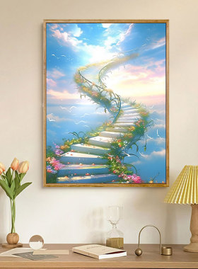 解压填色风景装饰画数字油画