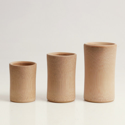 天然环保竹制品 竹筒杯子 竹杯子竹水杯酒杯茶杯炭化杯 定制刻字 - 图0