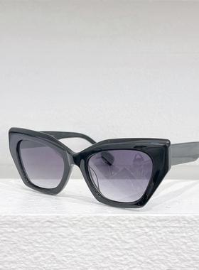 新款板材猫眼大框太阳眼镜4299男女通用时尚遮阳墨镜防紫外线黑色