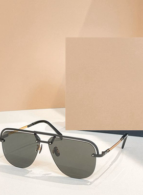 方形半框遮阳墨镜男女款时尚显瘦