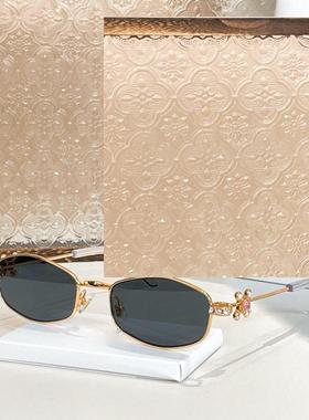 优雅镶钻花朵女遮阳墨镜防紫外线