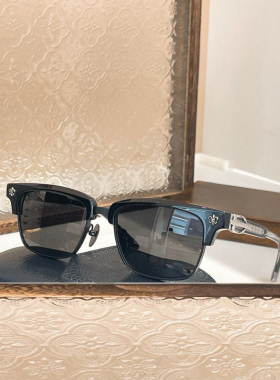 复古风遮阳墨镜男女款时尚方形框