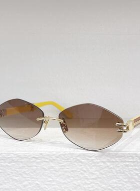 金属多边形无框太阳眼镜THE  DUCER I男女通用时尚个性遮阳墨镜黑