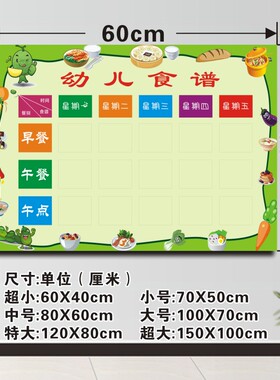 星辰食堂食谱海报墙贴