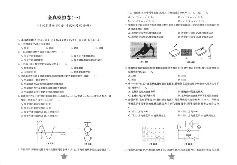 正版2020 上海新高考 等级考 全真模拟卷+预测卷 物理 同济大学出版社高中一模二模模拟试题 上海高二高三高考总复习用书 - 图2