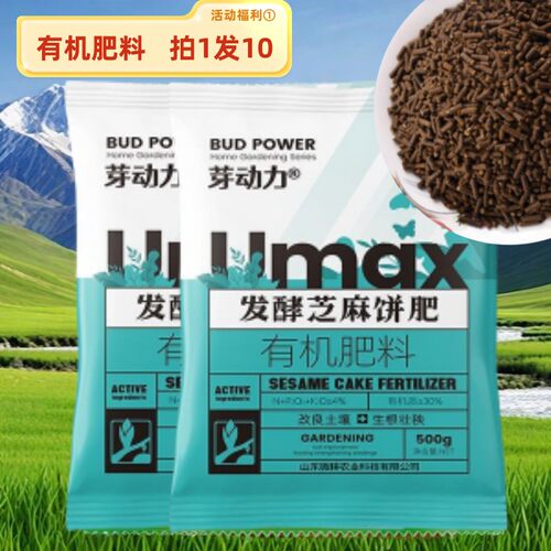 发酵芝麻饼肥有机肥料大豆有机菜籽饼料豆饼有机盆栽绿植花卉通用 - 图0