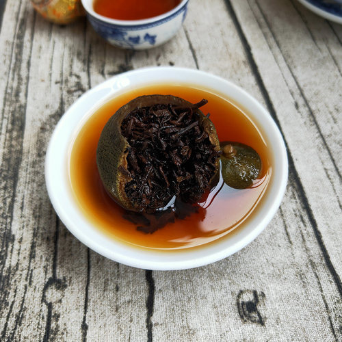 新会小青柑金马宫廷天马圈枝迷你小果茶新会柑普洱熟茶罐装送礼 - 图2