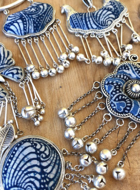 蜡染民族风项链毛衣链