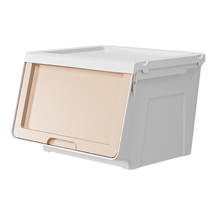 收纳箱河马口前开式塑料玩具零食前开式整理盒多层可叠加整理神器,淘宝优惠券,粉丝福利购,淘宝优惠卷