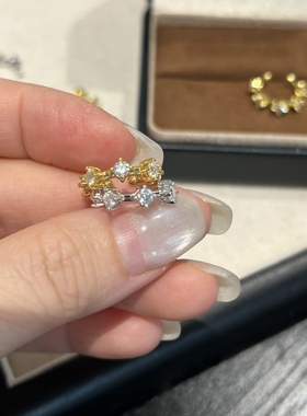 新品！10分莫桑钻耳蜗耳骨夹925银镀18k金