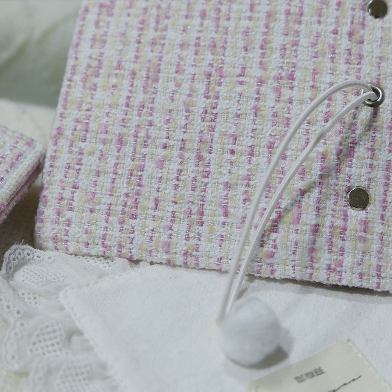 躲在耳里|限量毛呢活页|清新粉紫色条纹精致氛围重工手帐本m5a7,淘宝优惠券,粉丝福利购,淘宝优惠卷