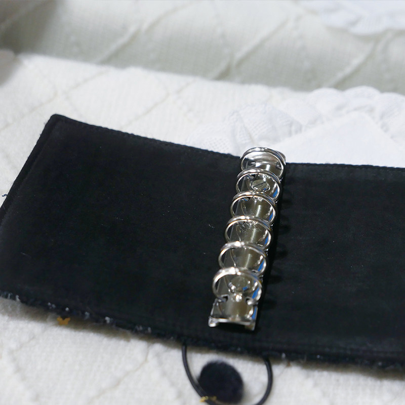 躲在耳里|限量毛呢活页|黑色亮片高级精致质感氛围重工手帐本m5a7,淘宝优惠券,粉丝福利购,淘宝优惠卷