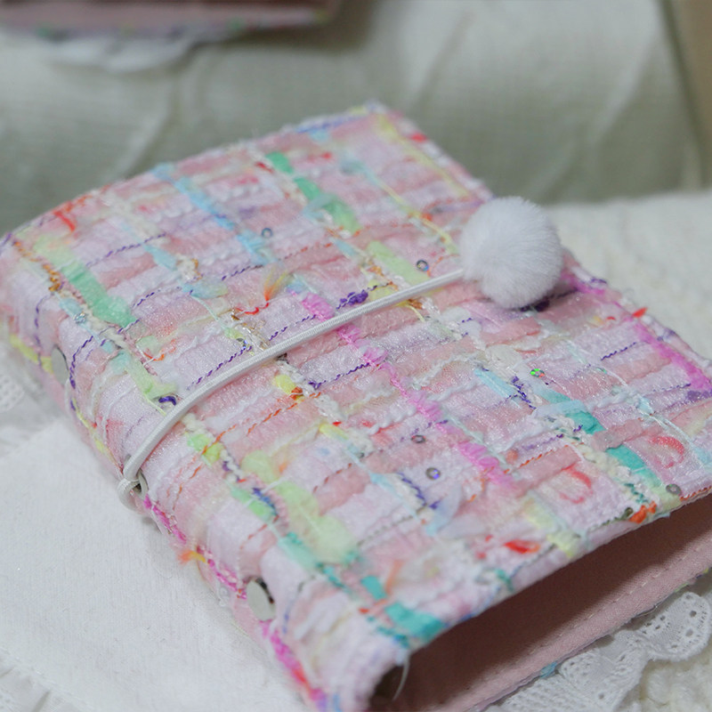 躲在耳里|限量毛呢活页|糖果色多巴胺可爱精致氛围重工手帐本m5a7,淘宝优惠券,粉丝福利购,淘宝优惠卷