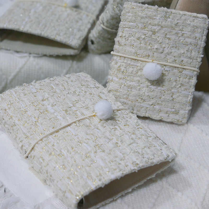 躲在耳里|限量毛呢活页|经典金丝小香风毛呢氛围重工手帐本m5a7,淘宝优惠券,粉丝福利购,淘宝优惠卷